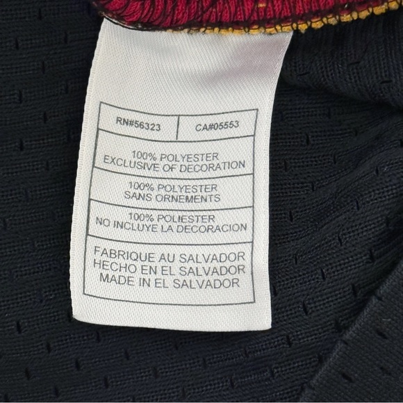 Nike NBA Miami Heat Basketball Jersey Eddie Jones # 6 Black Red Mens Size Large - Picture 12 of 12